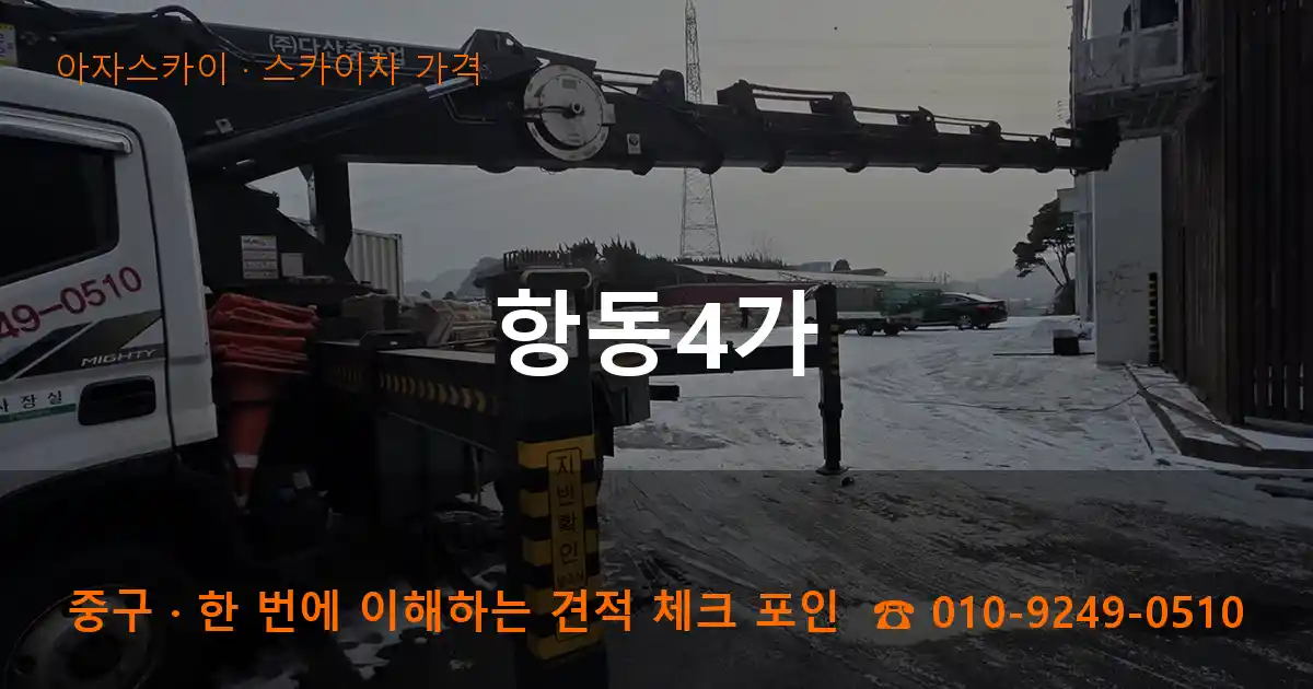 중구 항동4가 스카이차 가격 작업