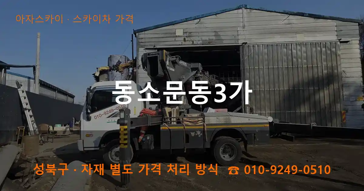 성북구 동소문동3가 스카이차 가격 작업