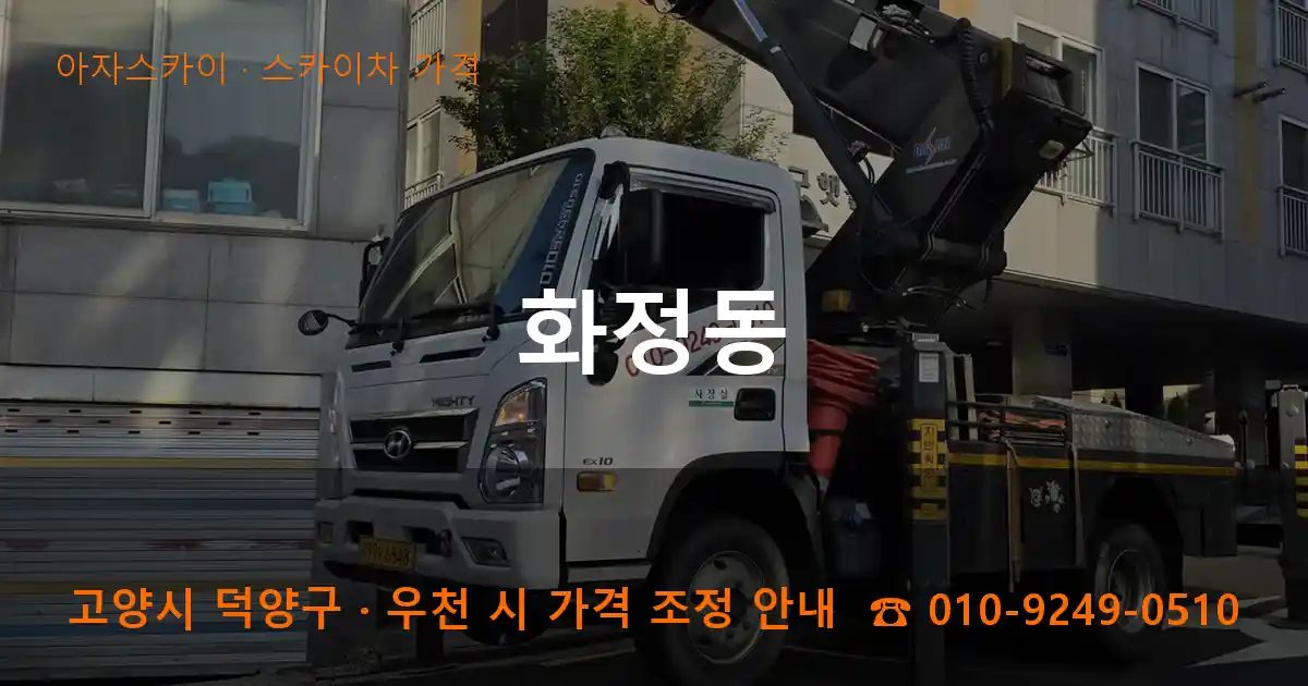 고양시 덕양구 화정동 스카이차 가격 작업