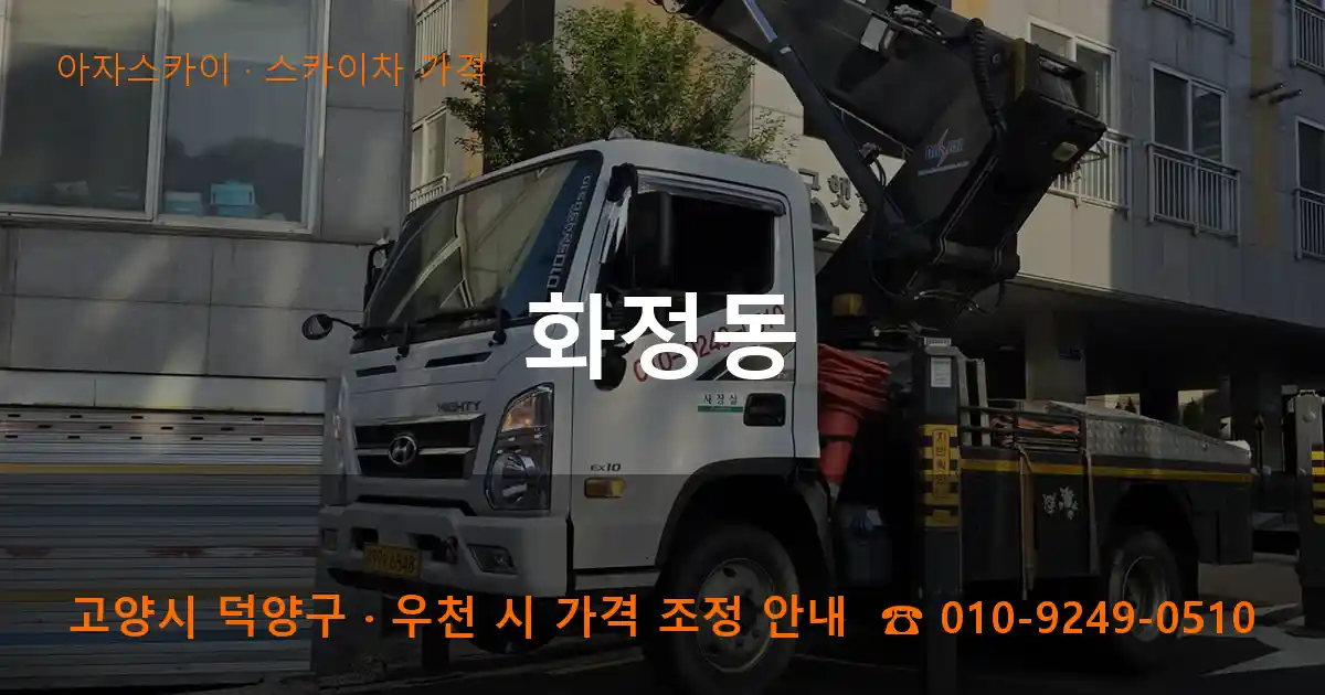 고양 덕양구 화정동 스카이차 가격 작업