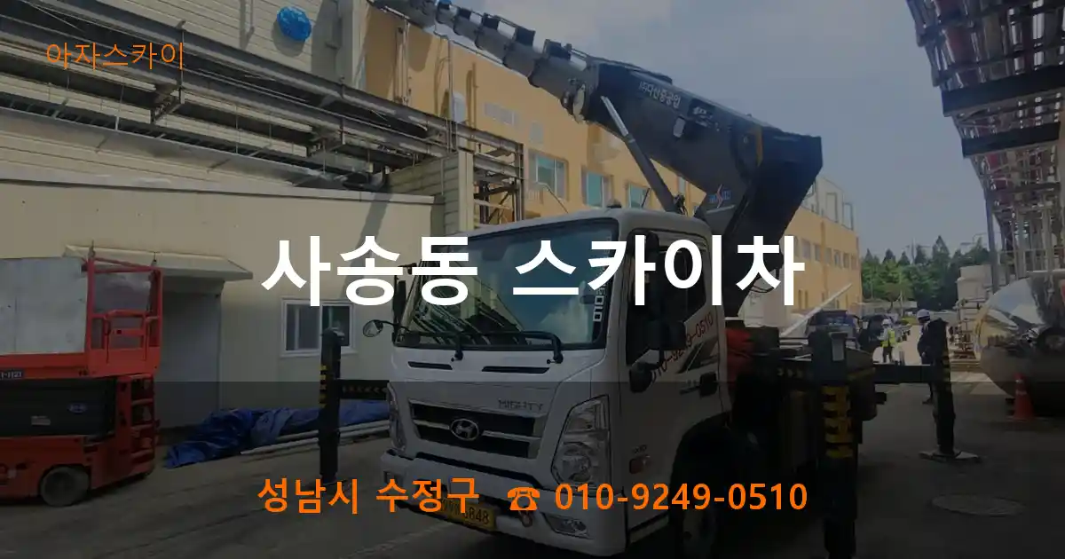 성남시 수정구 사송동 스카이차