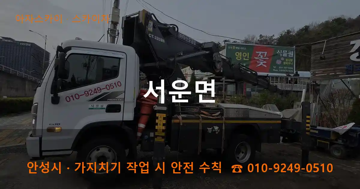 안성시 서운면 스카이차 작업