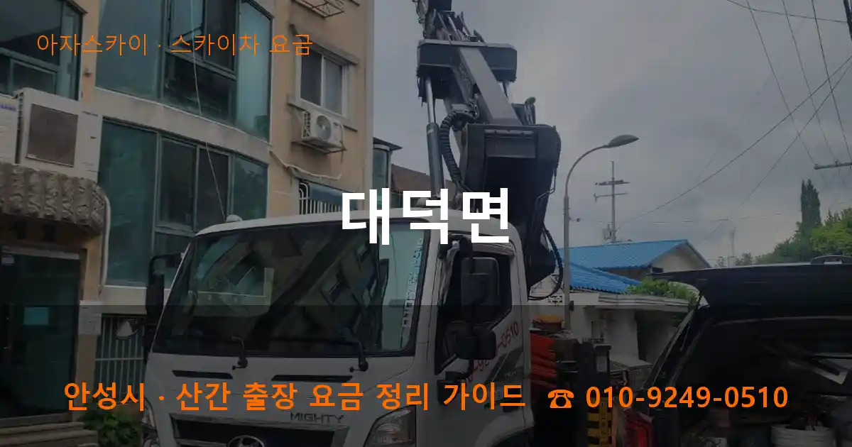 안성 대덕면 스카이차 요금 작업