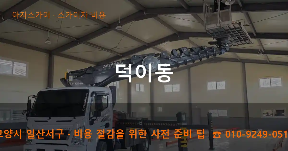 고양시 일산서구 덕이동 스카이차 비용 작업