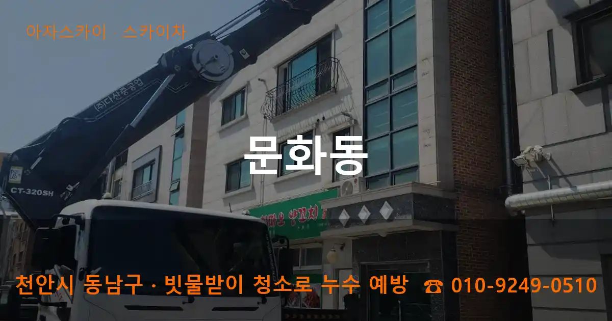 천안시 동남구 문화동 스카이차 작업