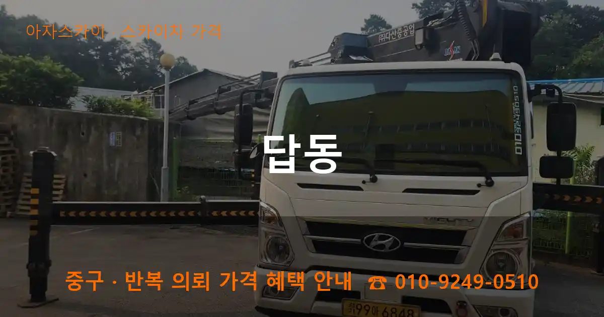 중구 답동 스카이차 가격 작업