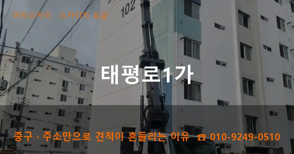중구 태평로1가 스카이차 요금 작업
