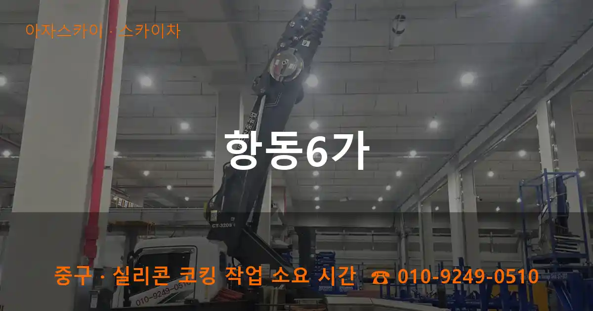 중구 항동6가 스카이차 작업