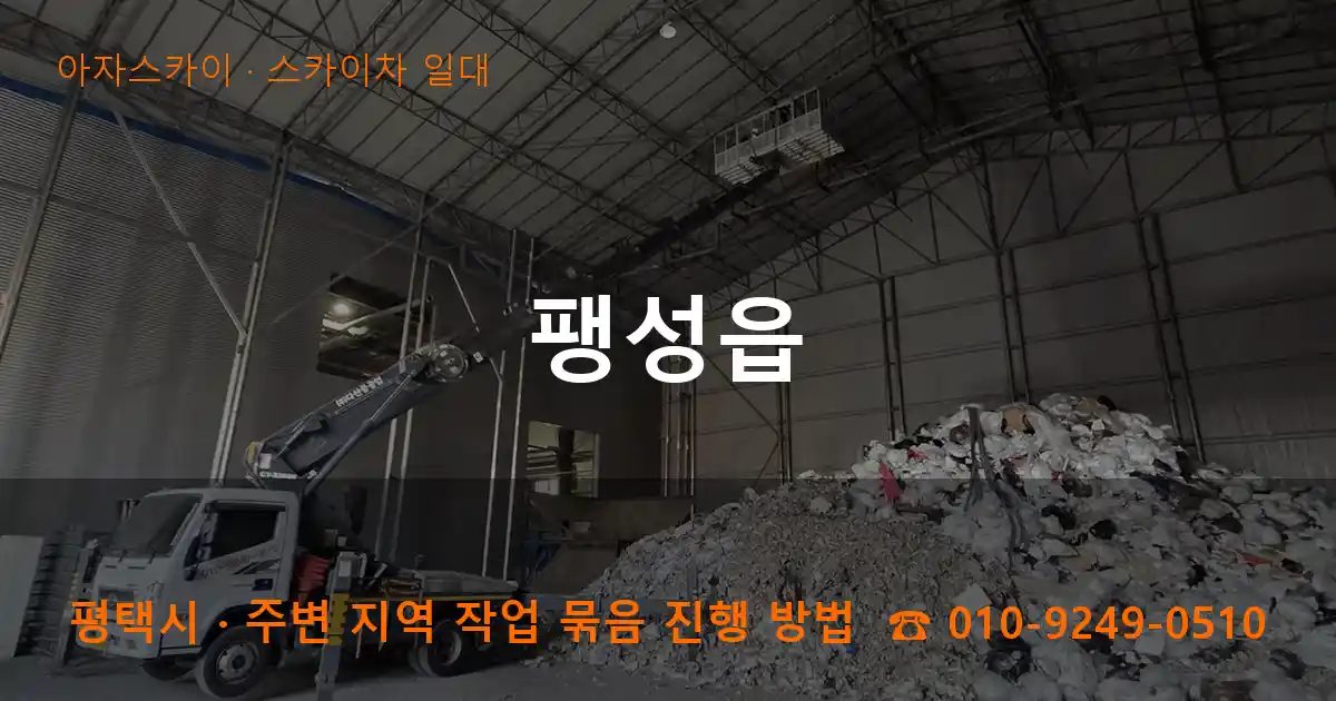 평택시 팽성읍 스카이차 출장 작업