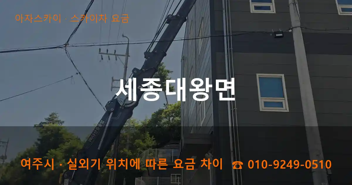 여주시 세종대왕면 스카이차 요금 작업