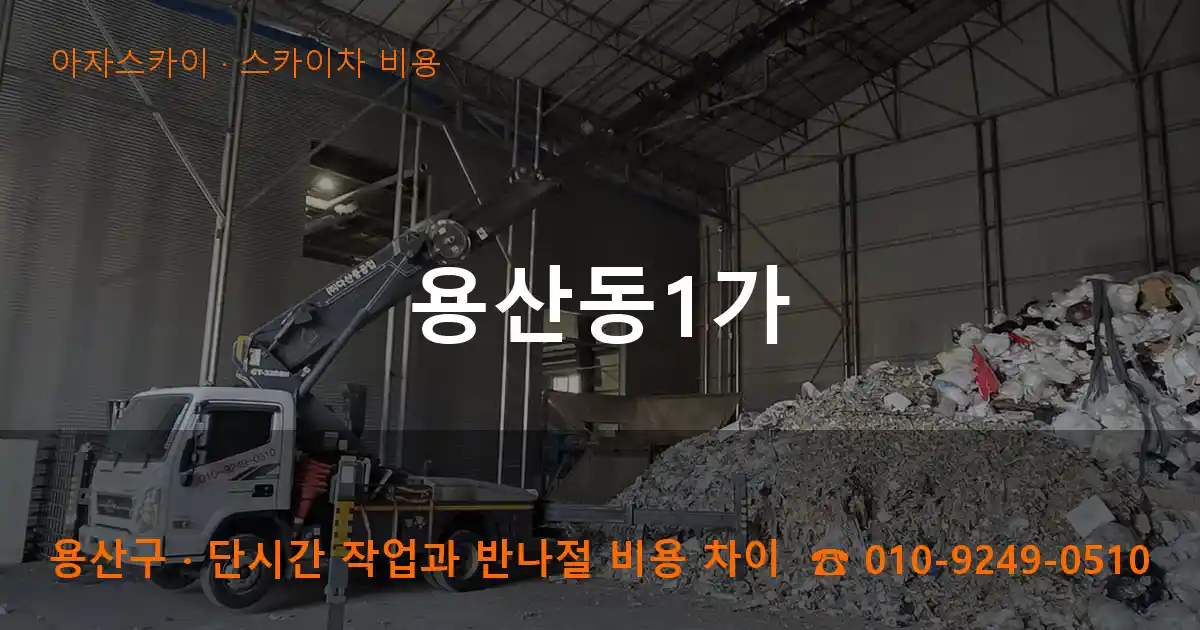 용산구 용산동1가 스카이차 비용 작업