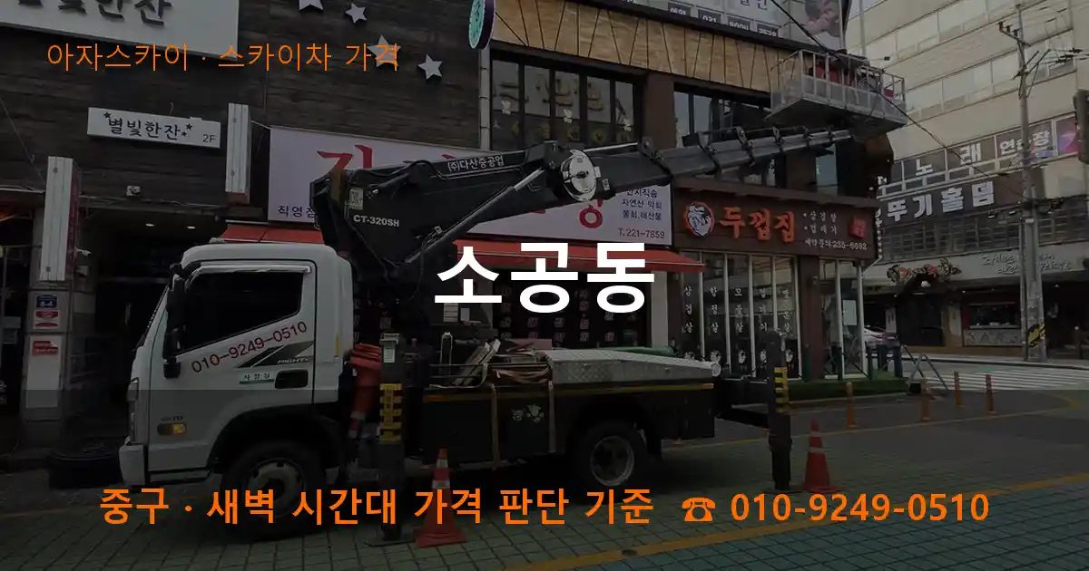 중구 소공동 스카이차 가격 작업
