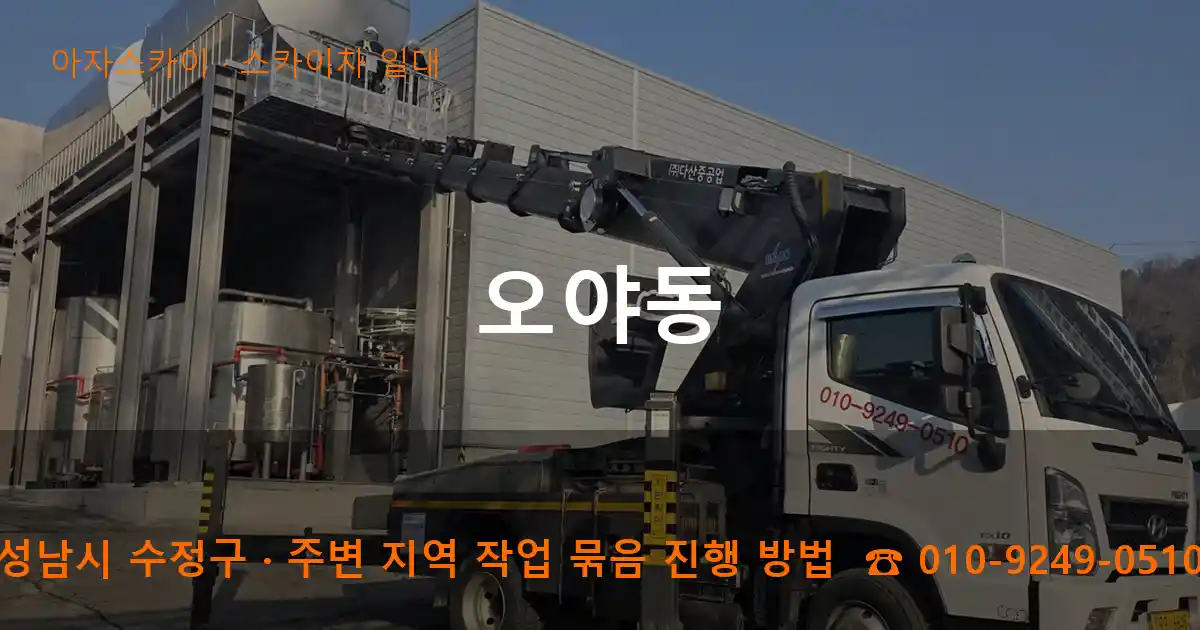 성남시 수정구 오야동 스카이차 일대 작업