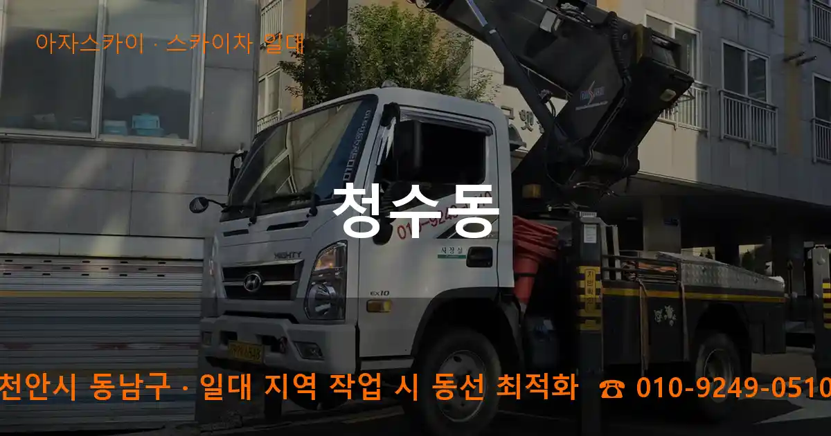 천안시 동남구 청수동 스카이차 일대 작업