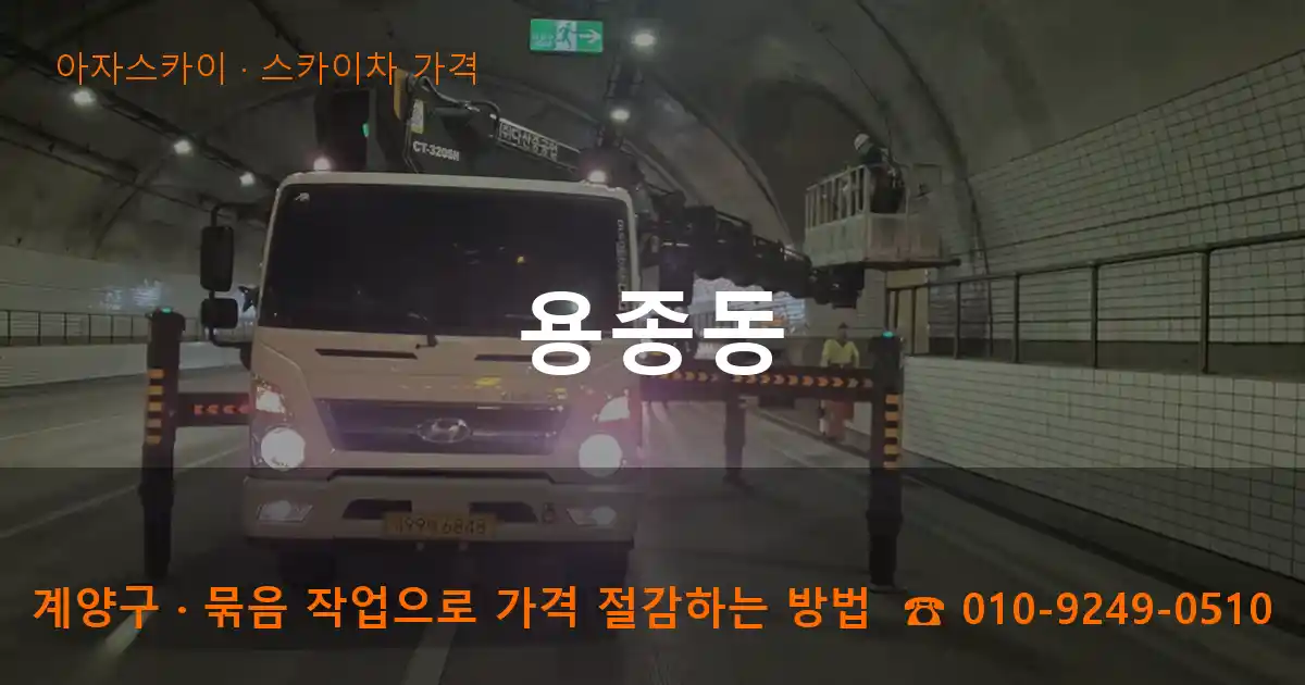 계양구 용종동 스카이차 가격 작업