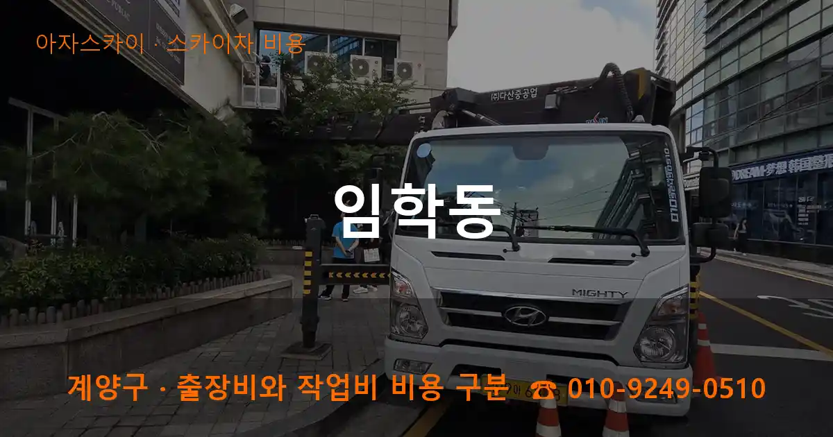 계양구 임학동 스카이차 비용 작업