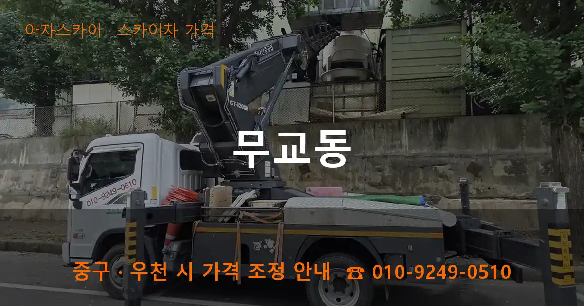 중구 무교동 스카이차 가격 작업