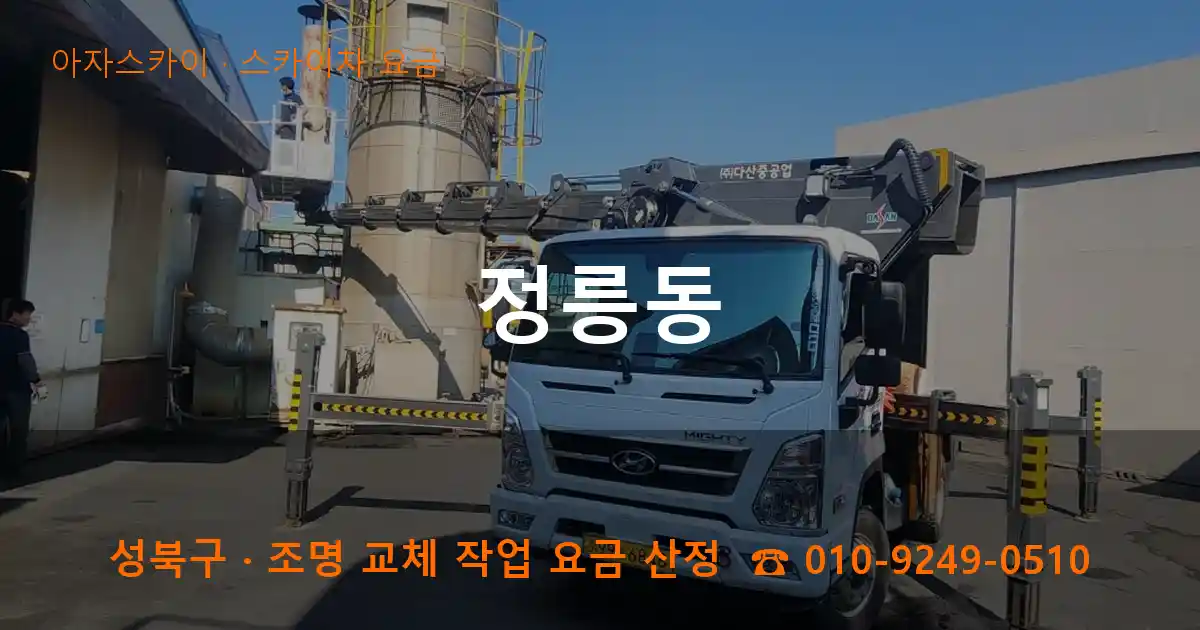 성북구 정릉동 스카이차 요금 작업