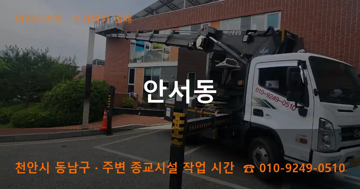 천안 동남구 안서동 스카이차 일대 작업