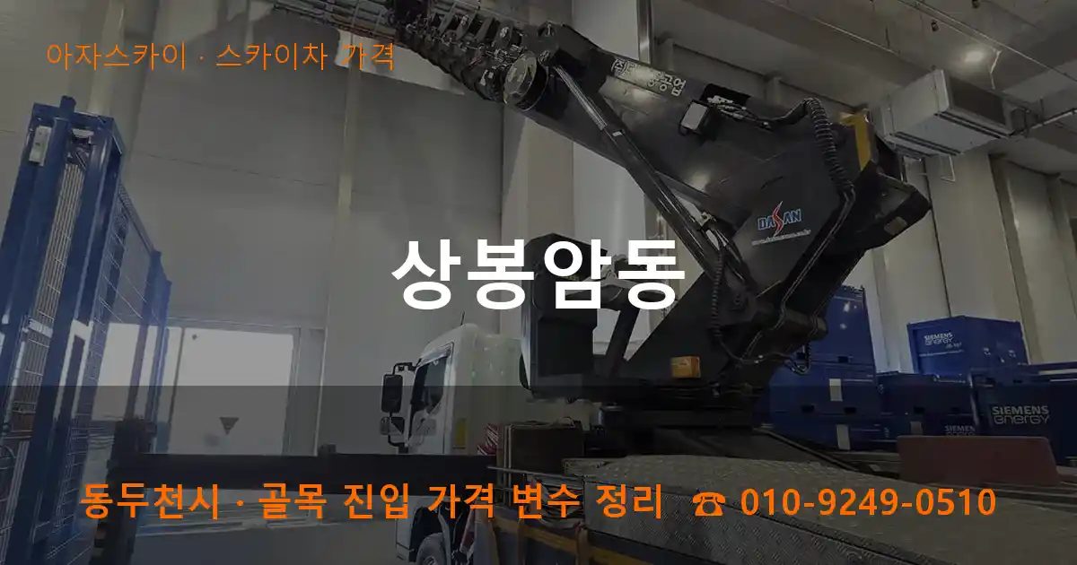 동두천시 상봉암동 스카이차 가격 작업