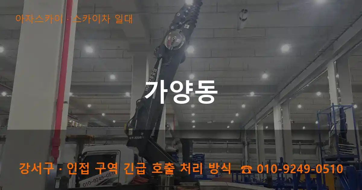 강서구 가양동 스카이차 출장 작업