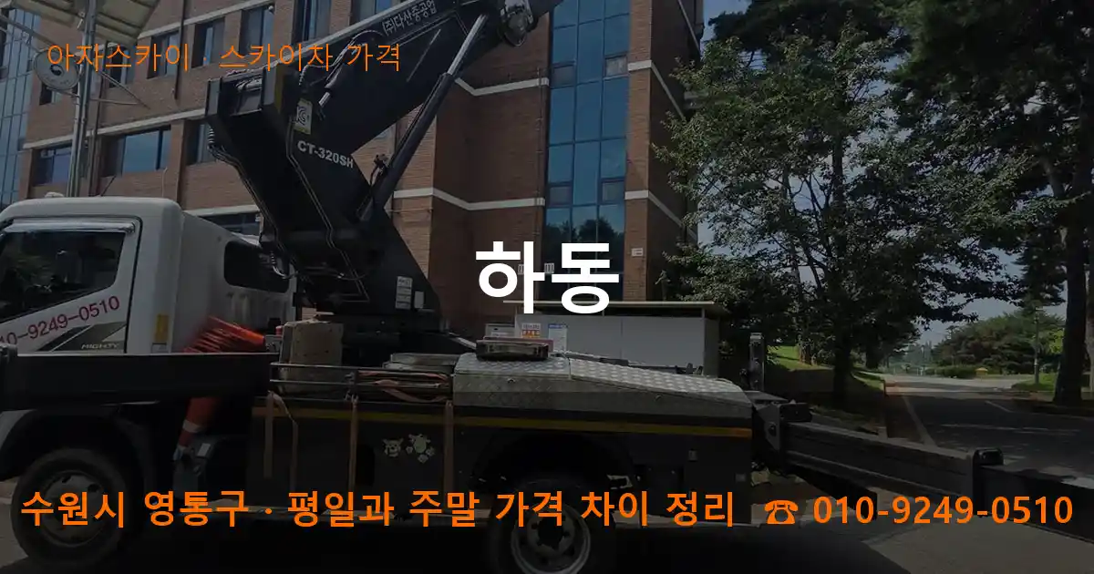 수원 영통구 하동 스카이차 가격 작업