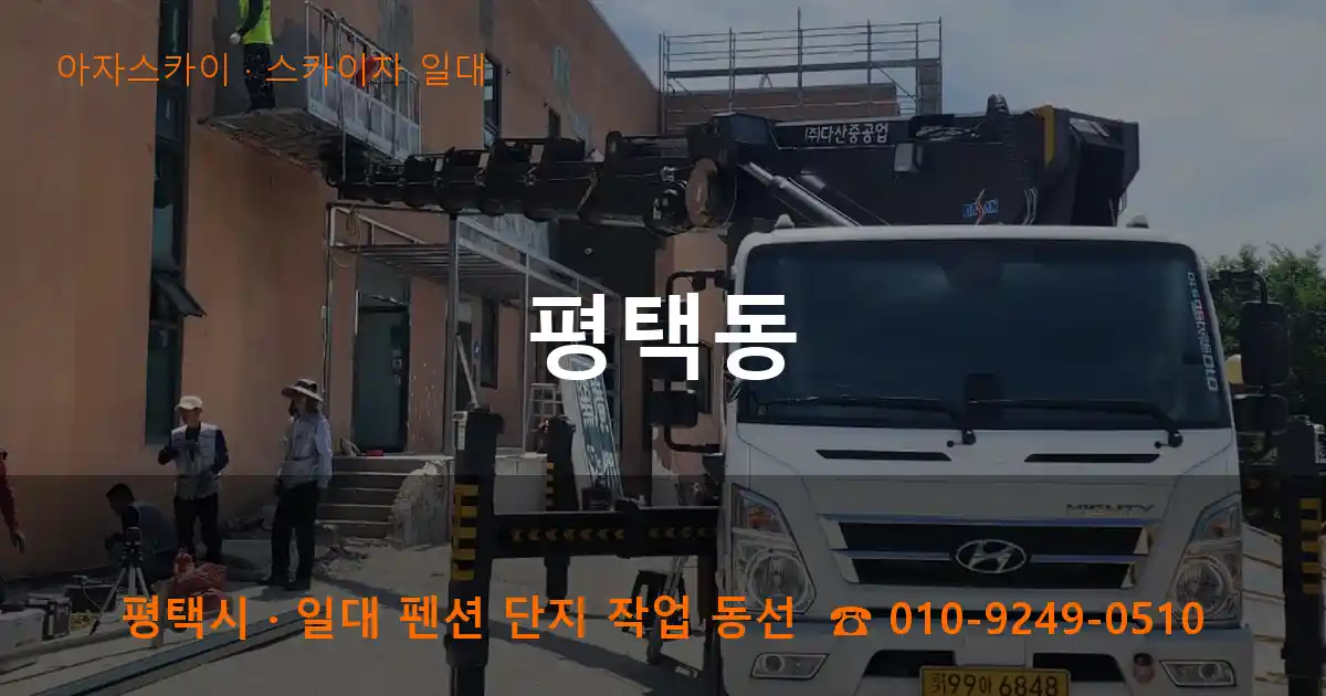 평택 평택동 스카이차 일대 작업