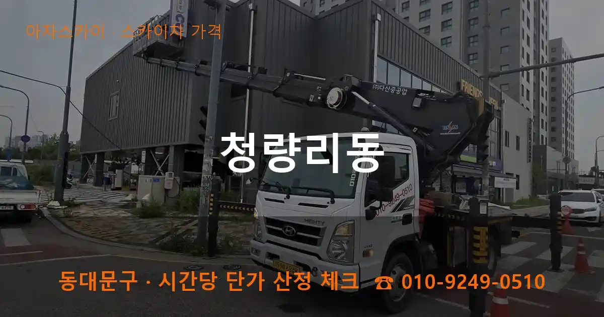 동대문구 청량리동 스카이차 가격 작업