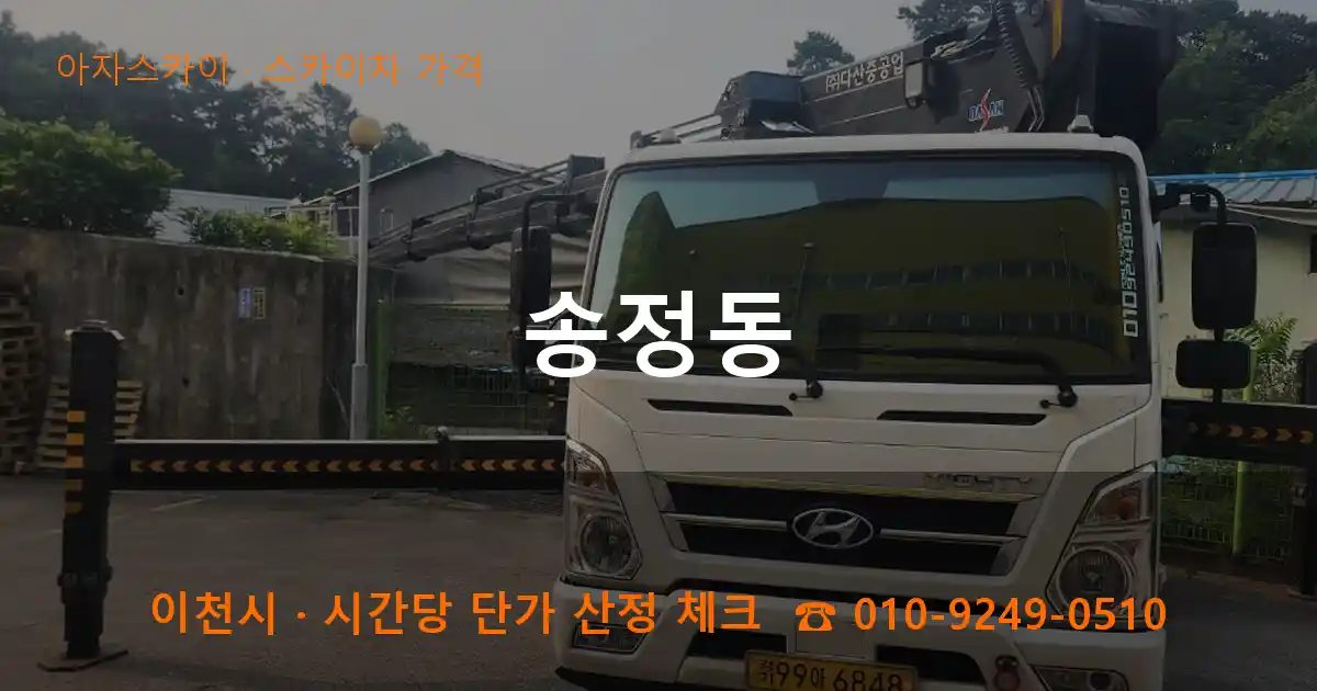 이천시 송정동 스카이차 가격 작업
