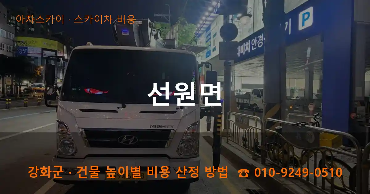 강화군 선원면 스카이차 비용 작업