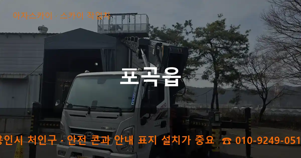 용인시 처인구 포곡읍 스카이 작업차 작업