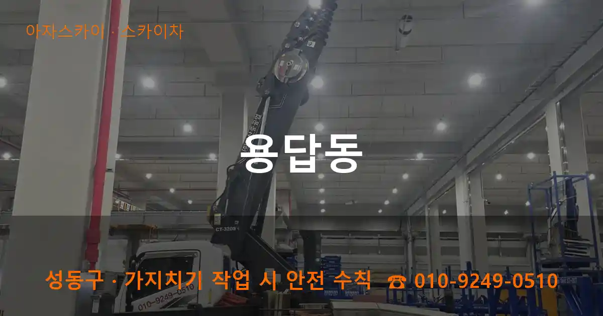성동구 용답동 스카이차 작업