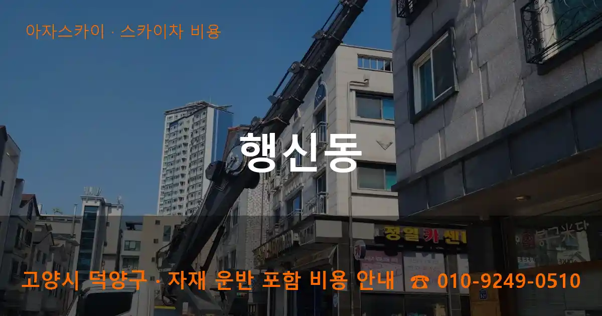 고양시 덕양구 행신동 스카이차 비용 작업