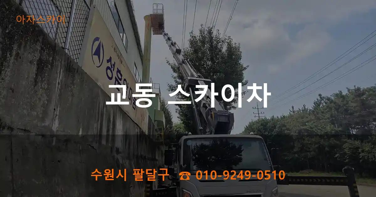 수원시 팔달구 교동 스카이차