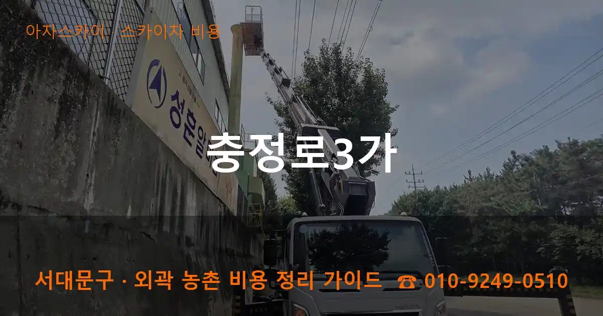 서대문구 충정로3가 스카이차 비용 작업