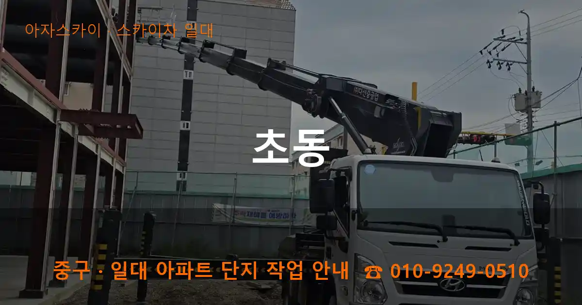 중구 초동 스카이차 일대 작업