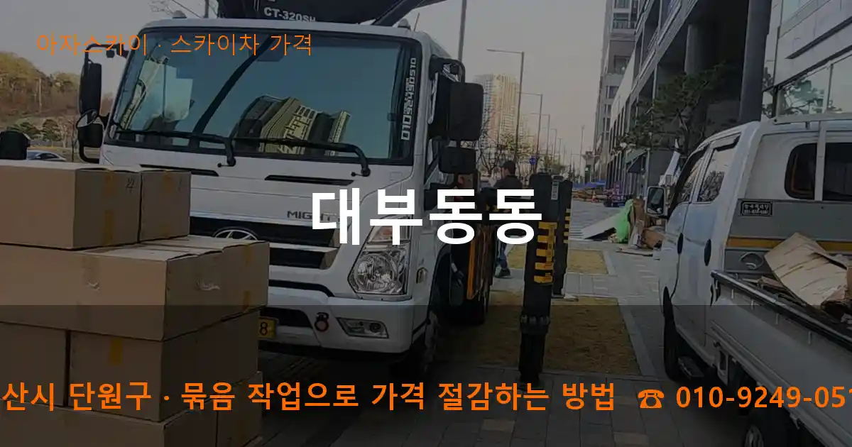 안산시 단원구 대부동동 스카이차 가격 작업