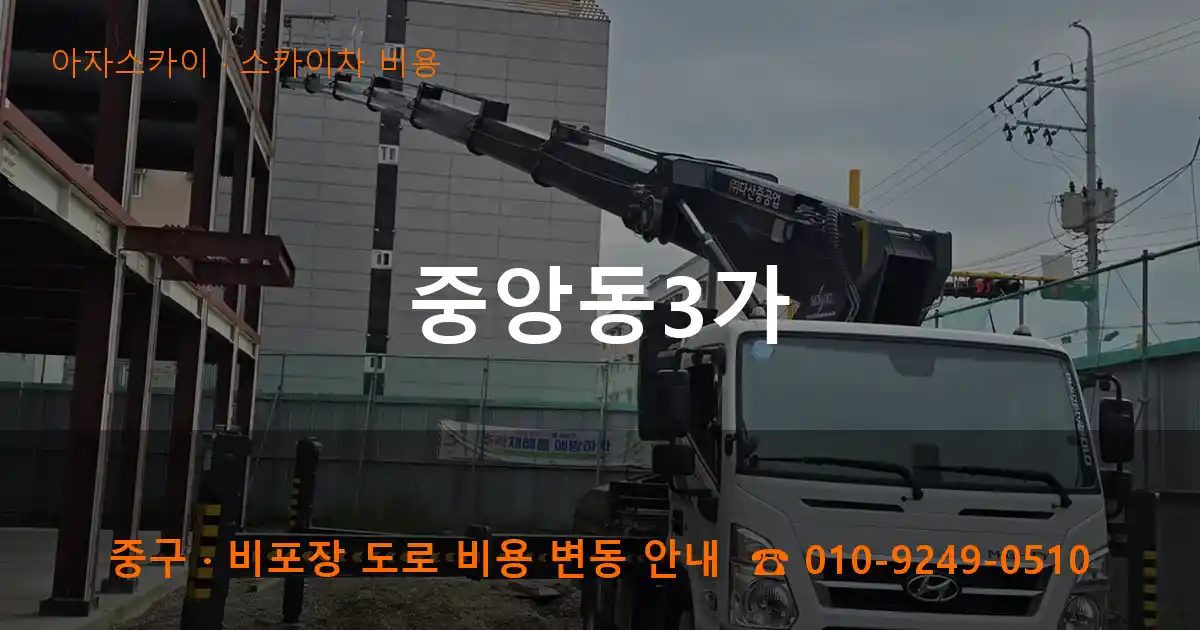 중구 중앙동3가 스카이차 비용 작업
