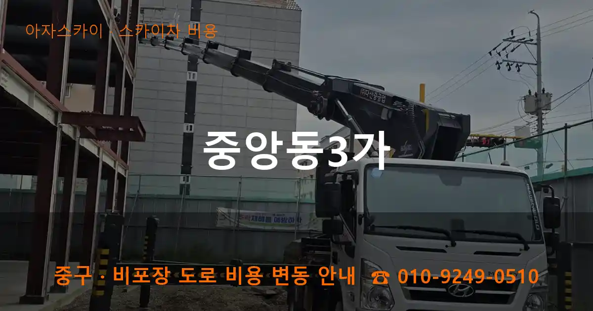 중구 중앙동3가 스카이차 비용 작업