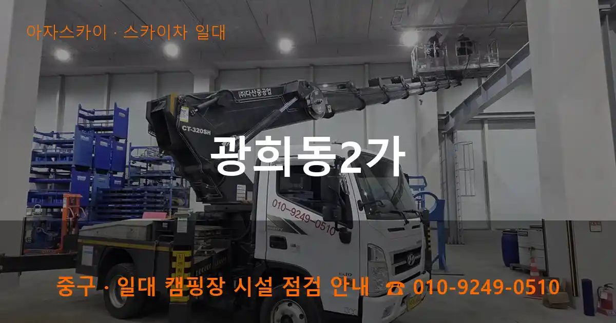 중구 광희동2가 스카이차 출장 작업