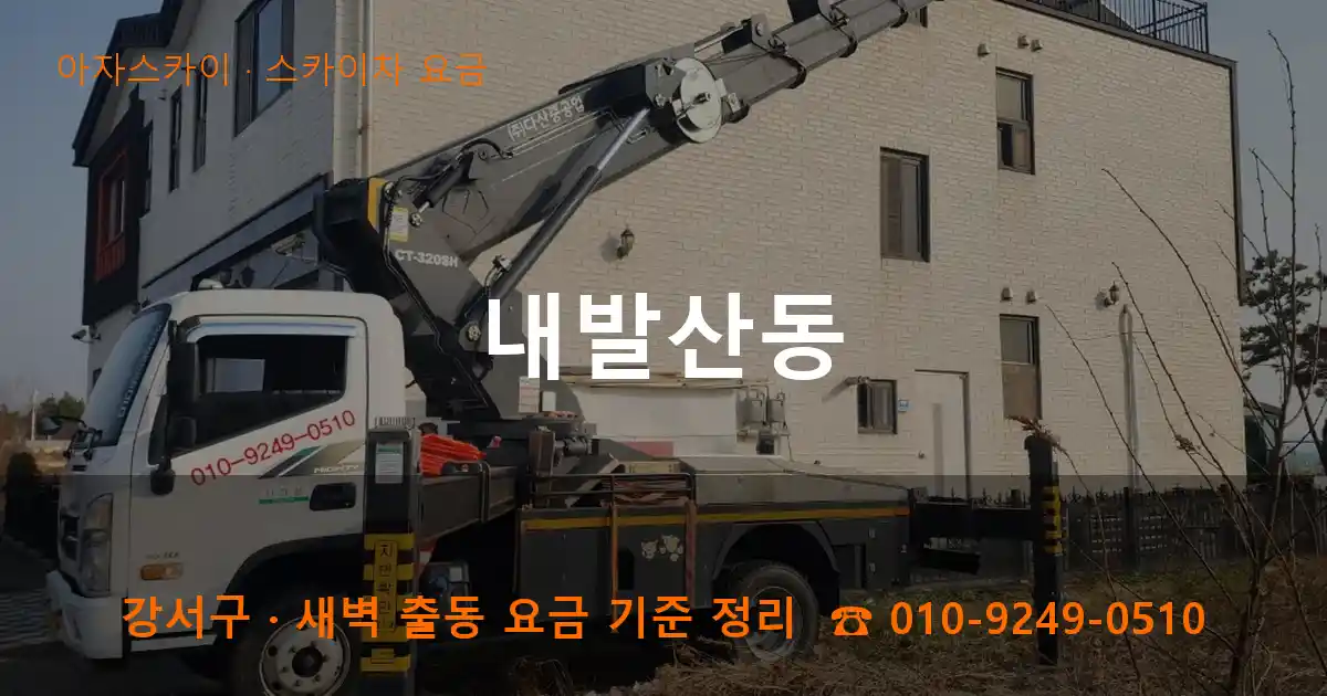 강서구 내발산동 스카이차 요금 작업