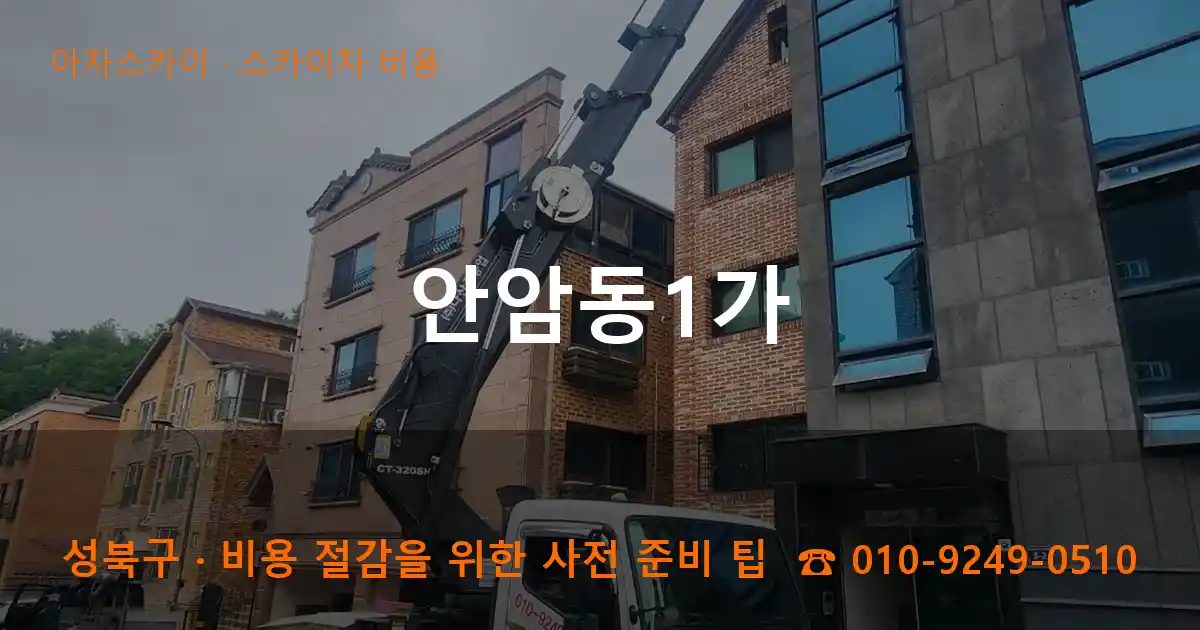 성북구 안암동1가 스카이차 비용 작업