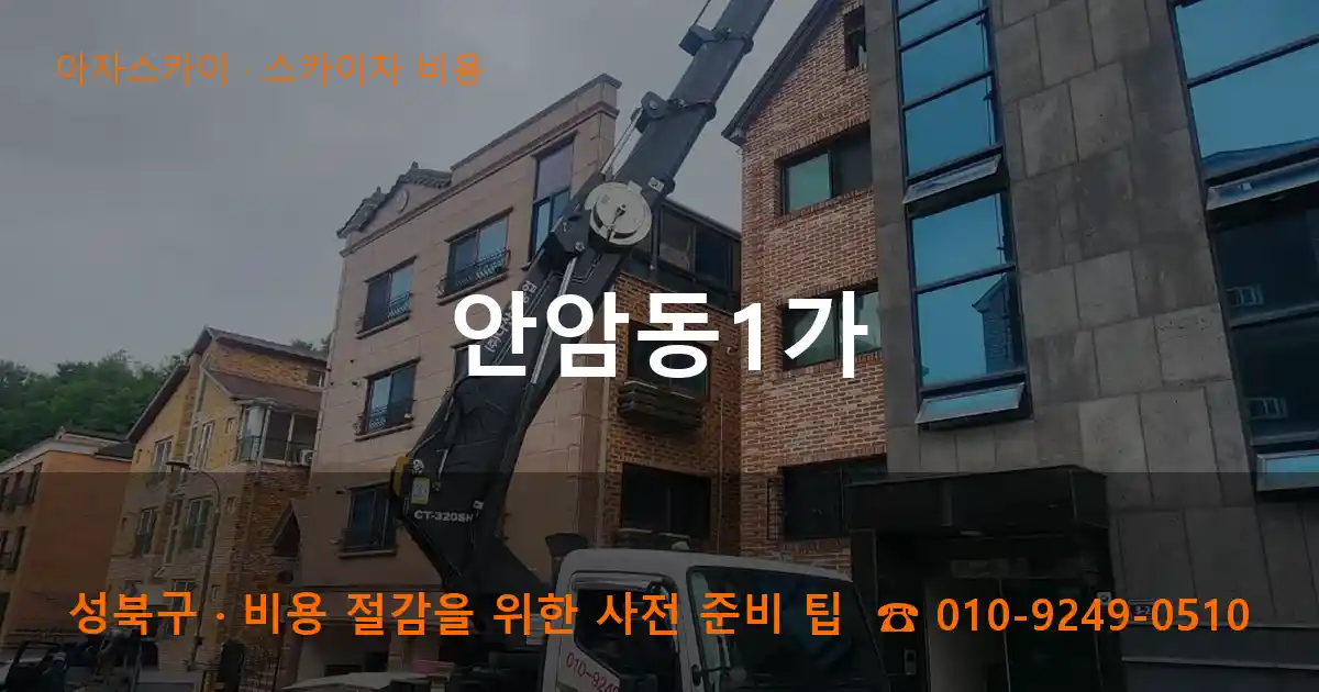 성북구 안암동1가 스카이차 비용 작업