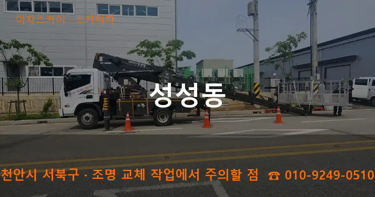 천안시 서북구 성성동 스카이차 작업