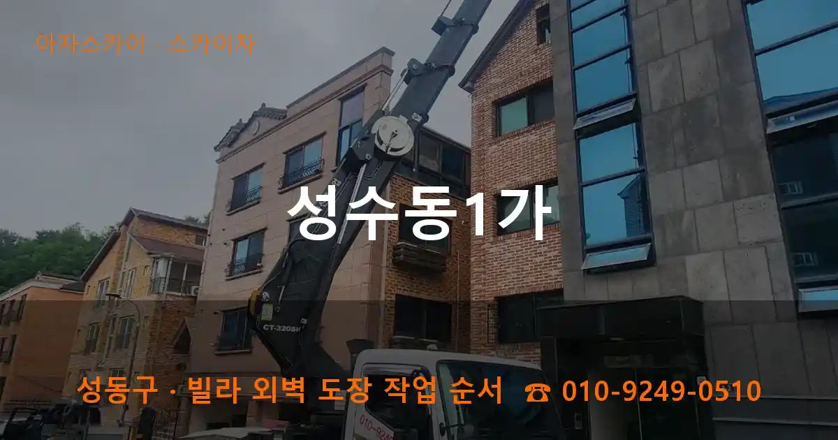 성동구 성수동1가 스카이차 작업