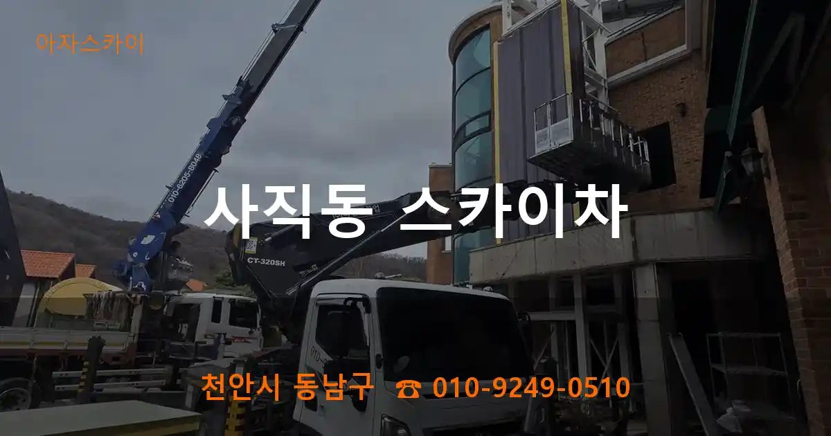 천안시 동남구 사직동 스카이차