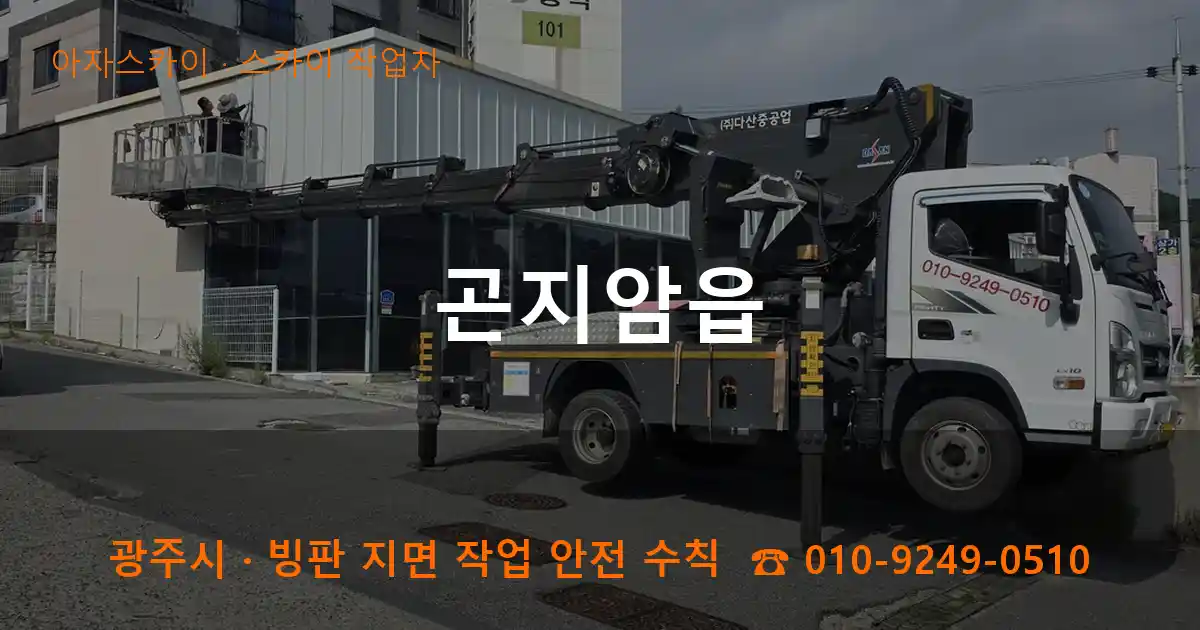 광주 곤지암읍 스카이 작업차 작업