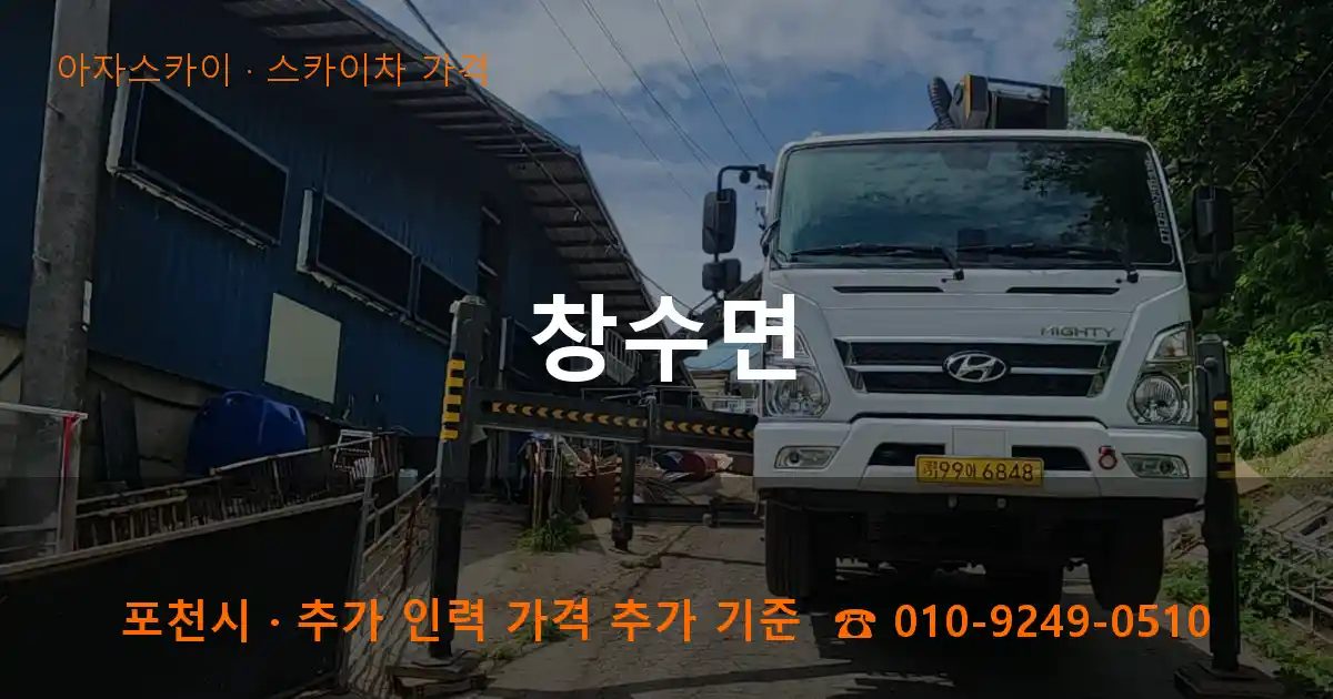 포천시 창수면 스카이차 가격 작업