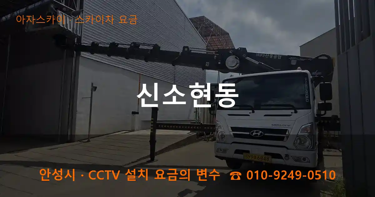 안성시 신소현동 스카이차 요금 작업