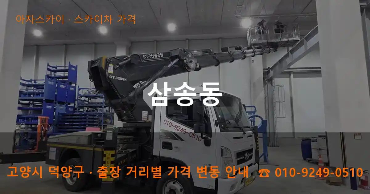 고양시 덕양구 삼송동 스카이차 가격 작업